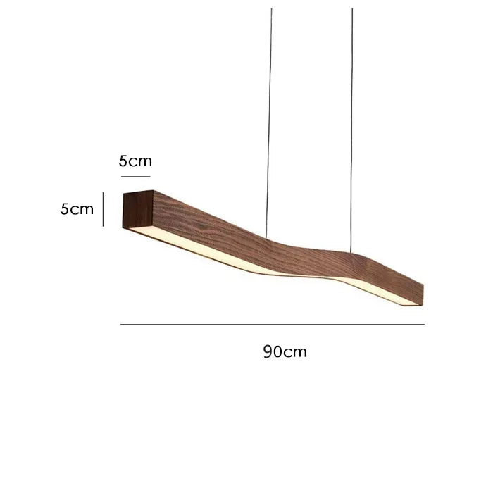 Japanese Pendant Light Walnut Nordic Wood Ceiling Lamp