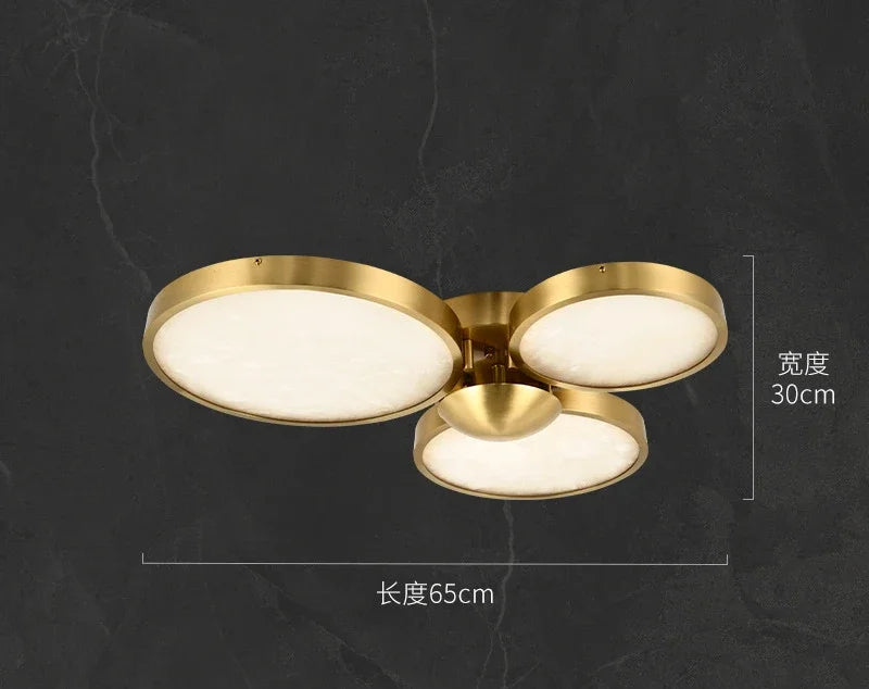 Led Marble Ceiling Chandelier Modern Home Decor Lamp