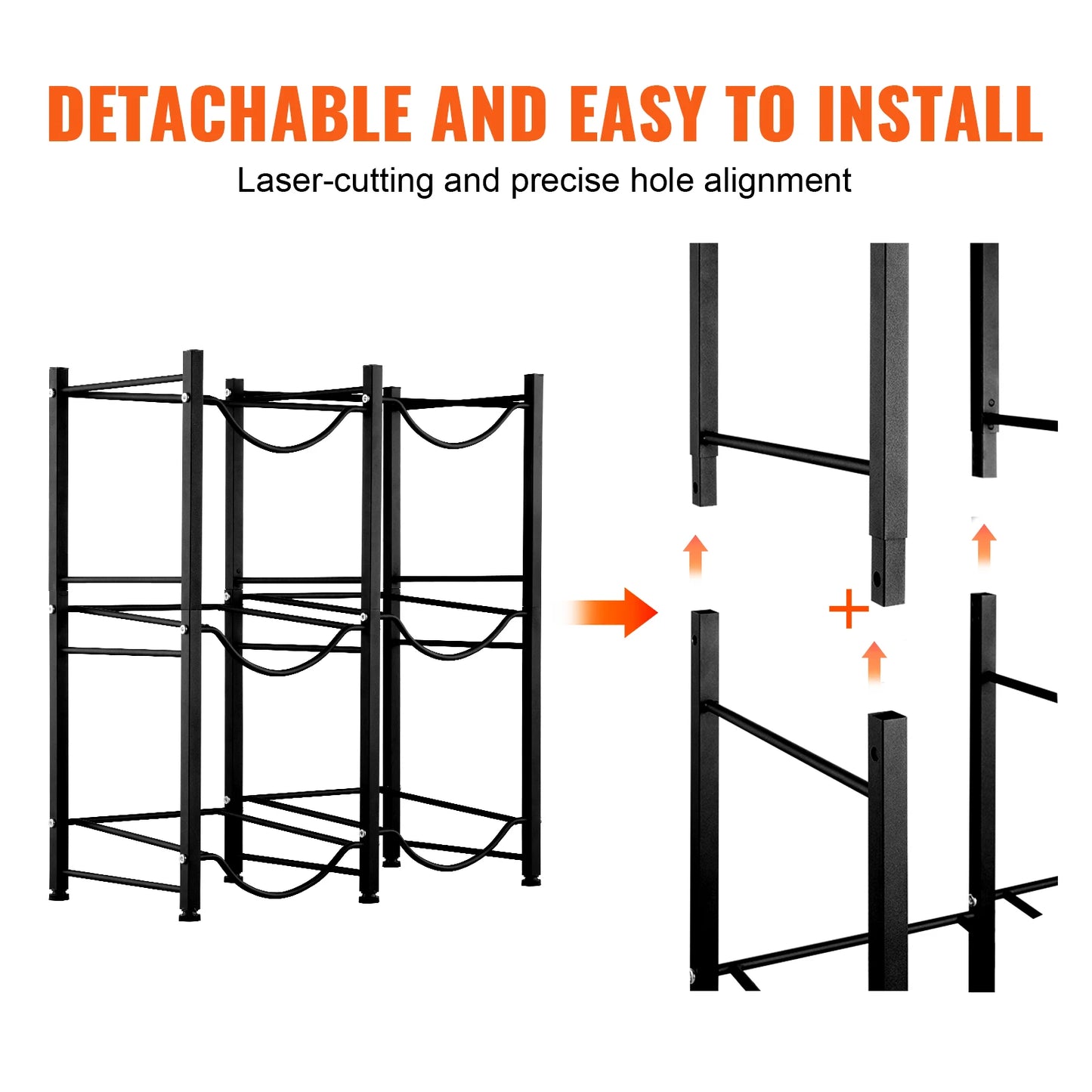 SucceBuy 5 Tier Water Jug Holder Iron Bottle Rack Unit