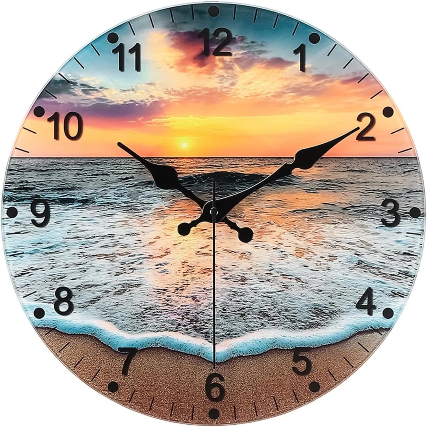 Hign-concerned Silent Wall Clock Battery Operated Sunrise
