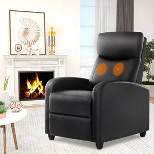 JHK Recliner Chair Massage Sofa Fabric Lumbar Support