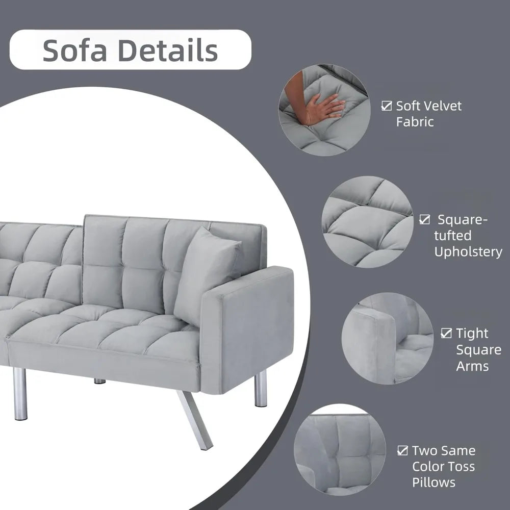 Sichuan Sofa Bed Convertible Couch With Adjustable Backrest