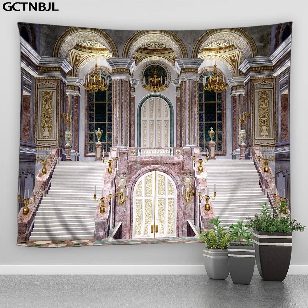 Library Tapestry Hanging Wall Classic Bookshelf Aesthetic Study Room Bedroom Room Home Decor Polyester Fabric Wall Tapestry