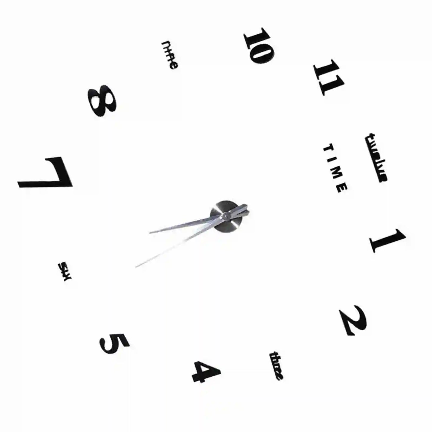 Feature Modern DIY Large Wall Clock Kit Mirror Sticker