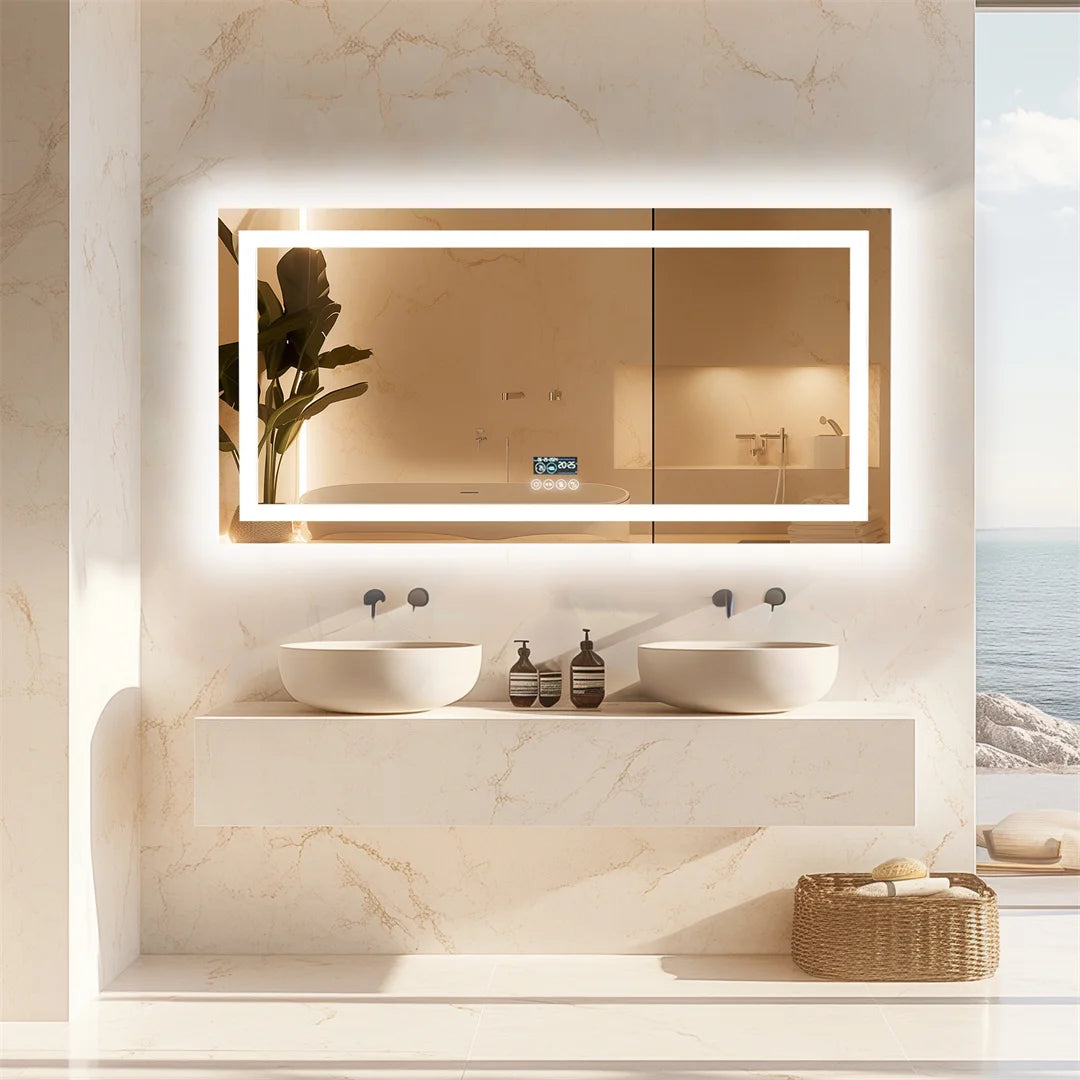 LUVODIC Illuminated Bluetooth LED Mirror Antifog Speaker
