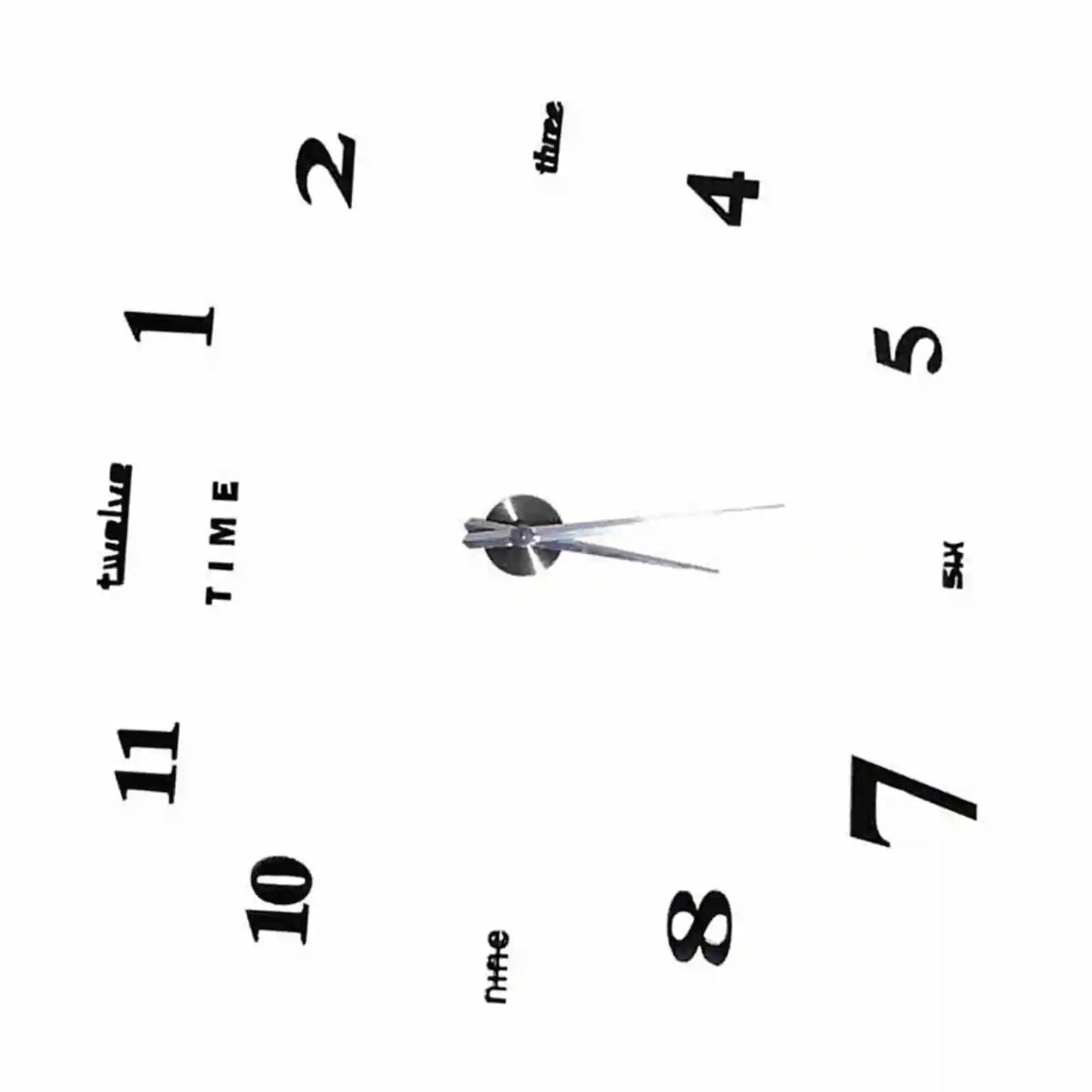 Hign-concerned Modern DIY Large Wall Clock Kit 3D Mirror