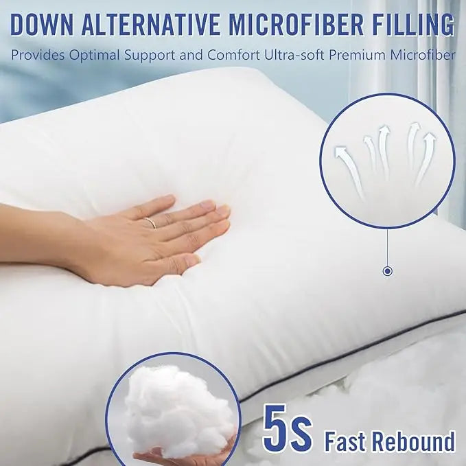 Zhejiang Cooling Bed Pillows 3D Microfiber Neck Pack Of 4