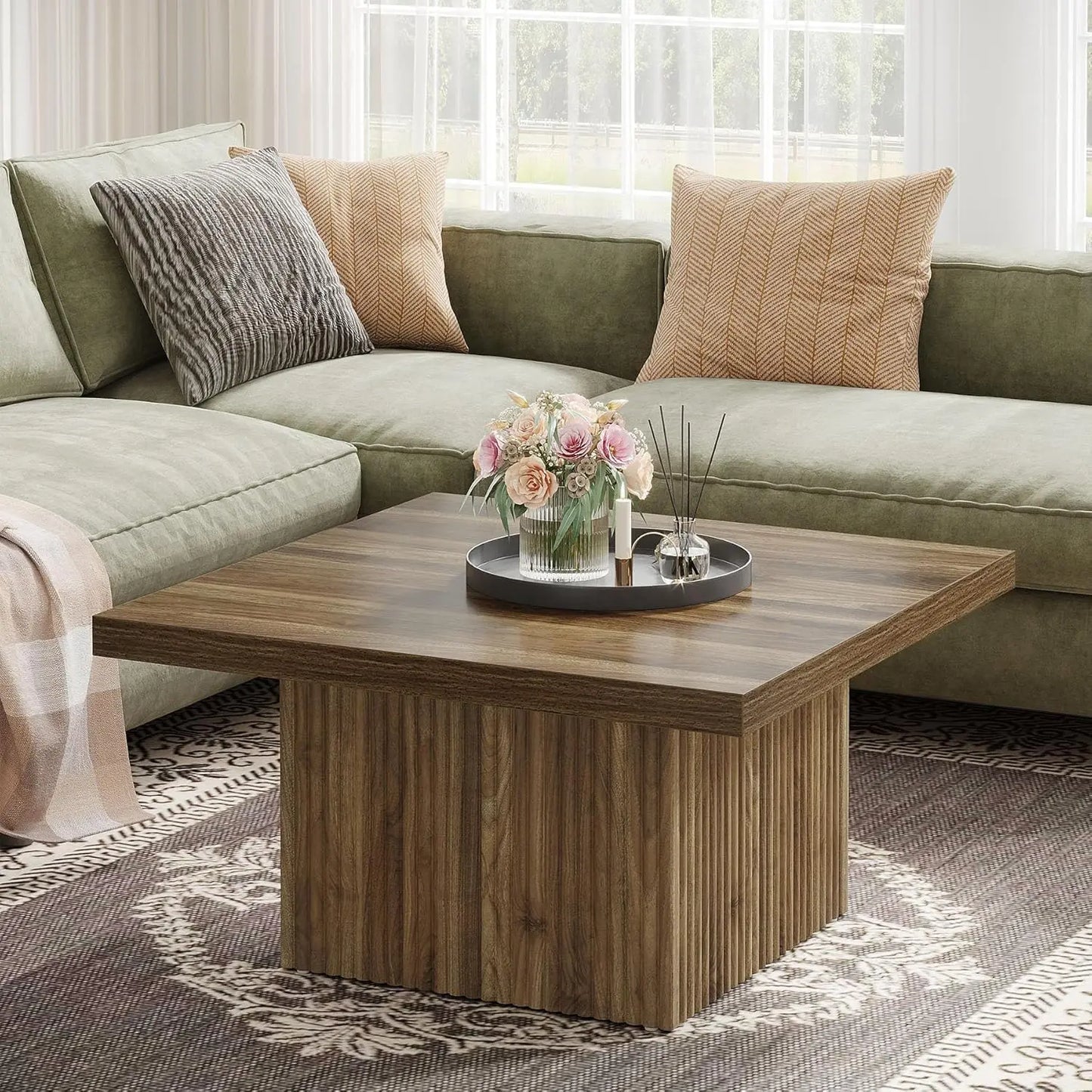 Little Tree Square Coffee Table Mid Century Modern