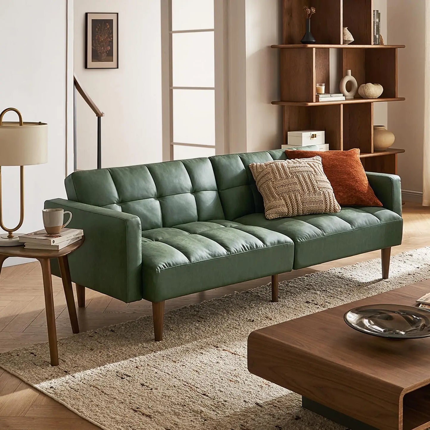 DAFIFY Mid Century Modern Futon Sofa Bed For Small Spaces