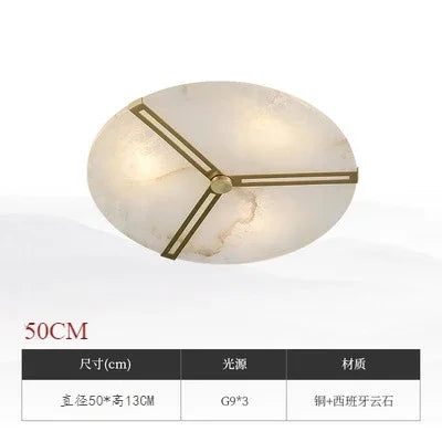 Led Marble Ceiling Chandelier Modern Home Decor Lamp
