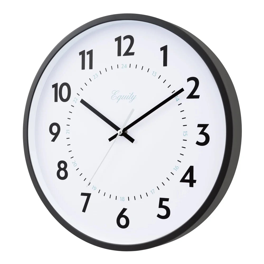 XMSJ Dual Time Quartz Wall Clock Large Visibility Office