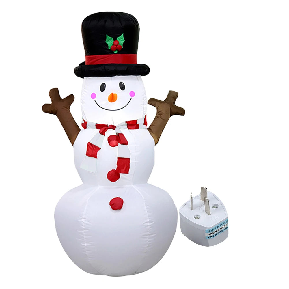 LED Inflatable Cartoon Model Decor Festival Theme Cute Air Blown Up Christmas Dolls Decor for Xmas Garden Party Decor