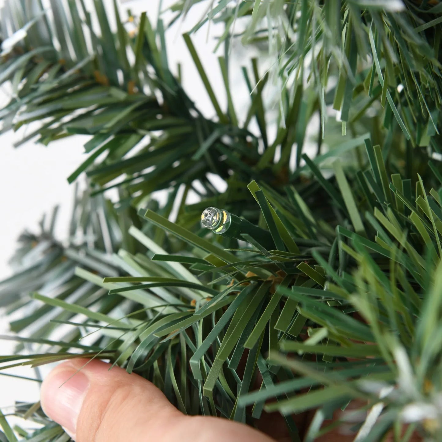 6FT/1.8M Smart Rotating Christmas Tree PVC Festive Atmosphere Christmas Tree with LED Lights for Holiday New Year Decor