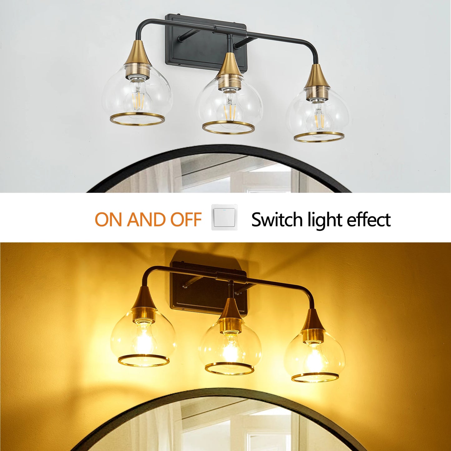 ARLGSITE Vanity Wall Sconce Bathroom Light Fixture