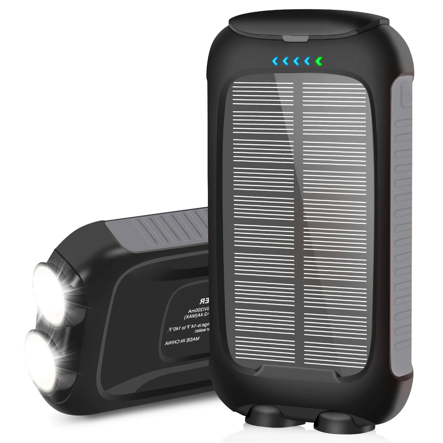 SOLUPUP 10000mAh Solar Power Bank Waterproof Dual USB