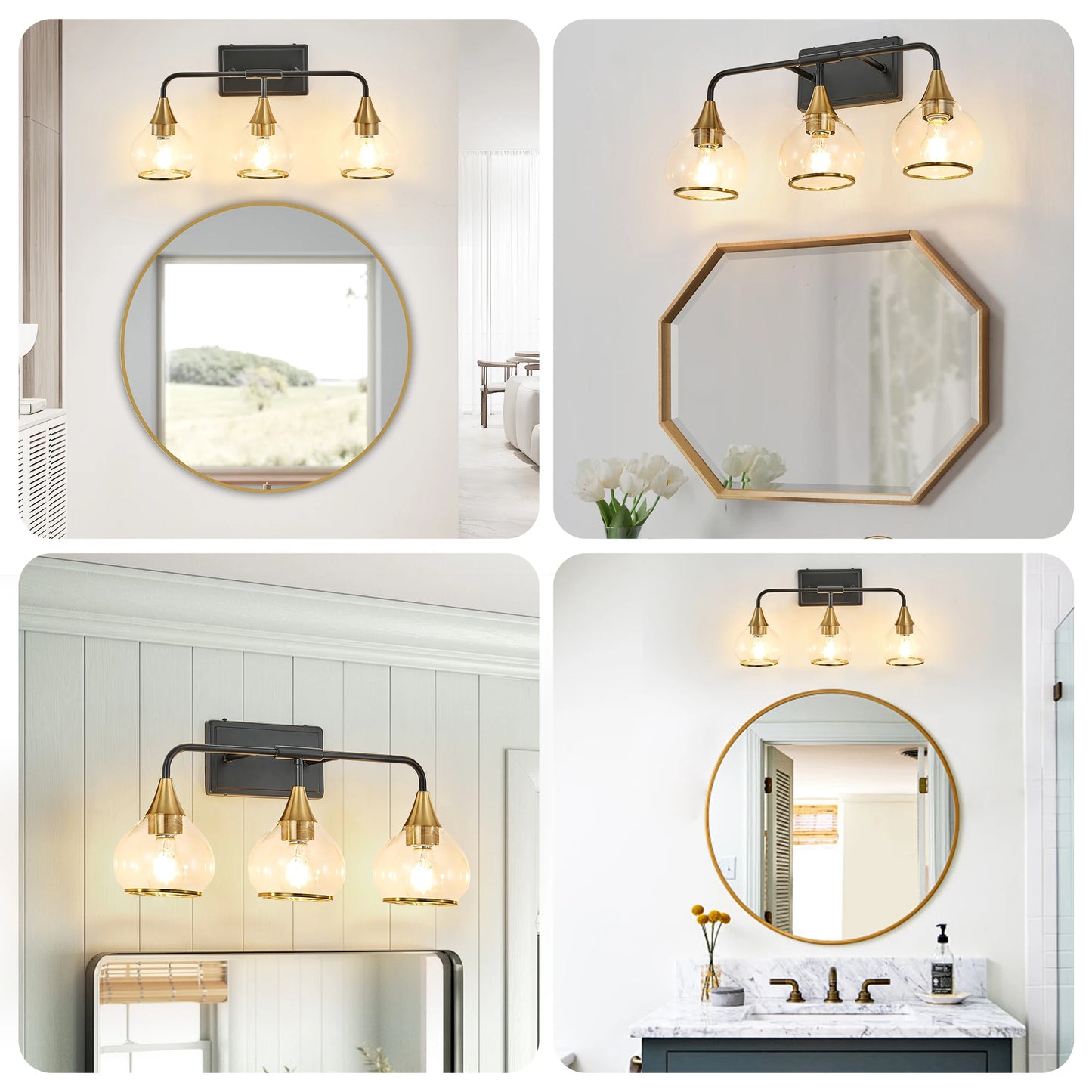 ARLGSITE Vanity Wall Sconce Bathroom Light Fixture