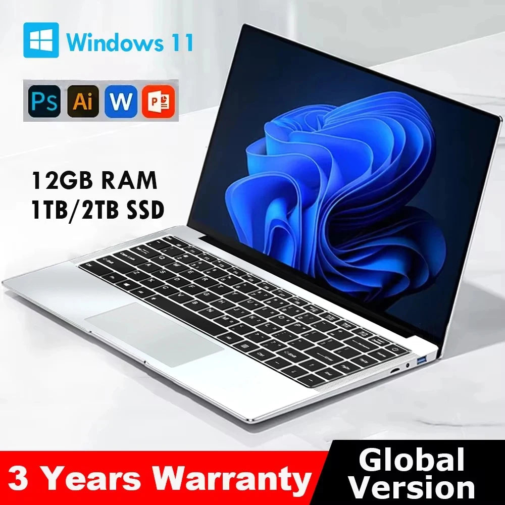 Xia Man Laptop Windows 11 Pro Intel Atom E3950 12GB RAM