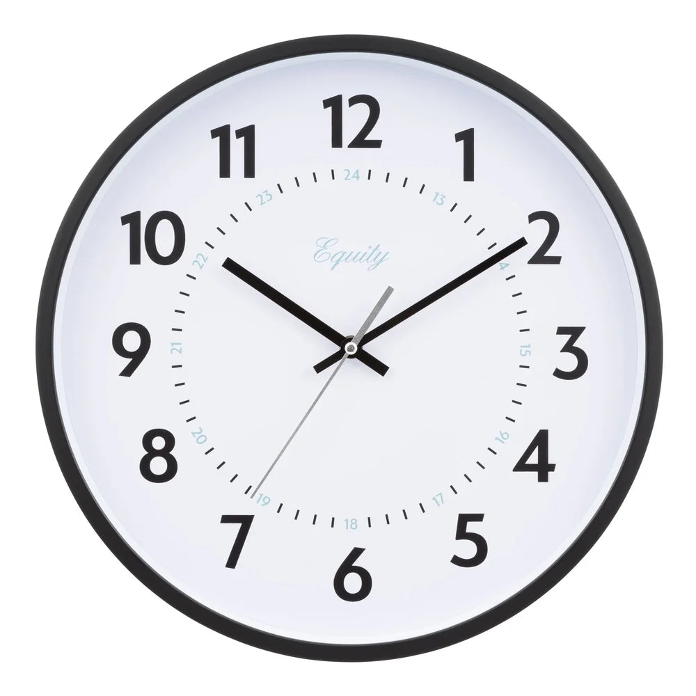 XMSJ Dual Time Quartz Wall Clock Large Visibility Office