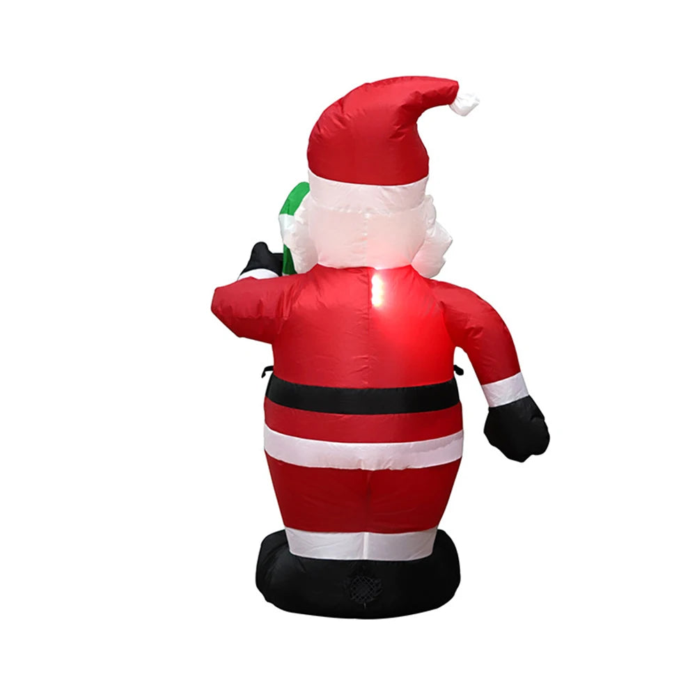 LED Inflatable Cartoon Model Decor Festival Theme Cute Air Blown Up  Christmas Dolls Decor for Xmas Garden Party Decor
