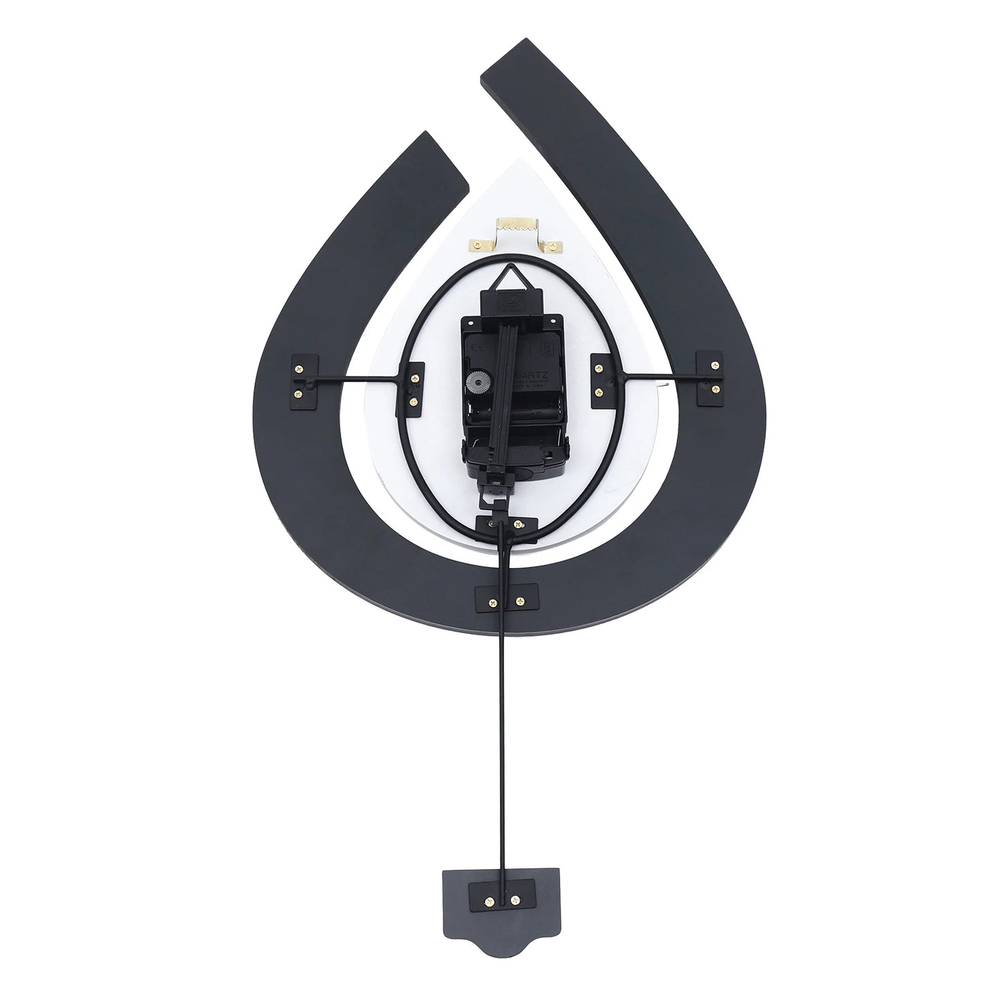 Loyalheartdy Teardrop Swing Wall Clock Modern Pendulum Decor