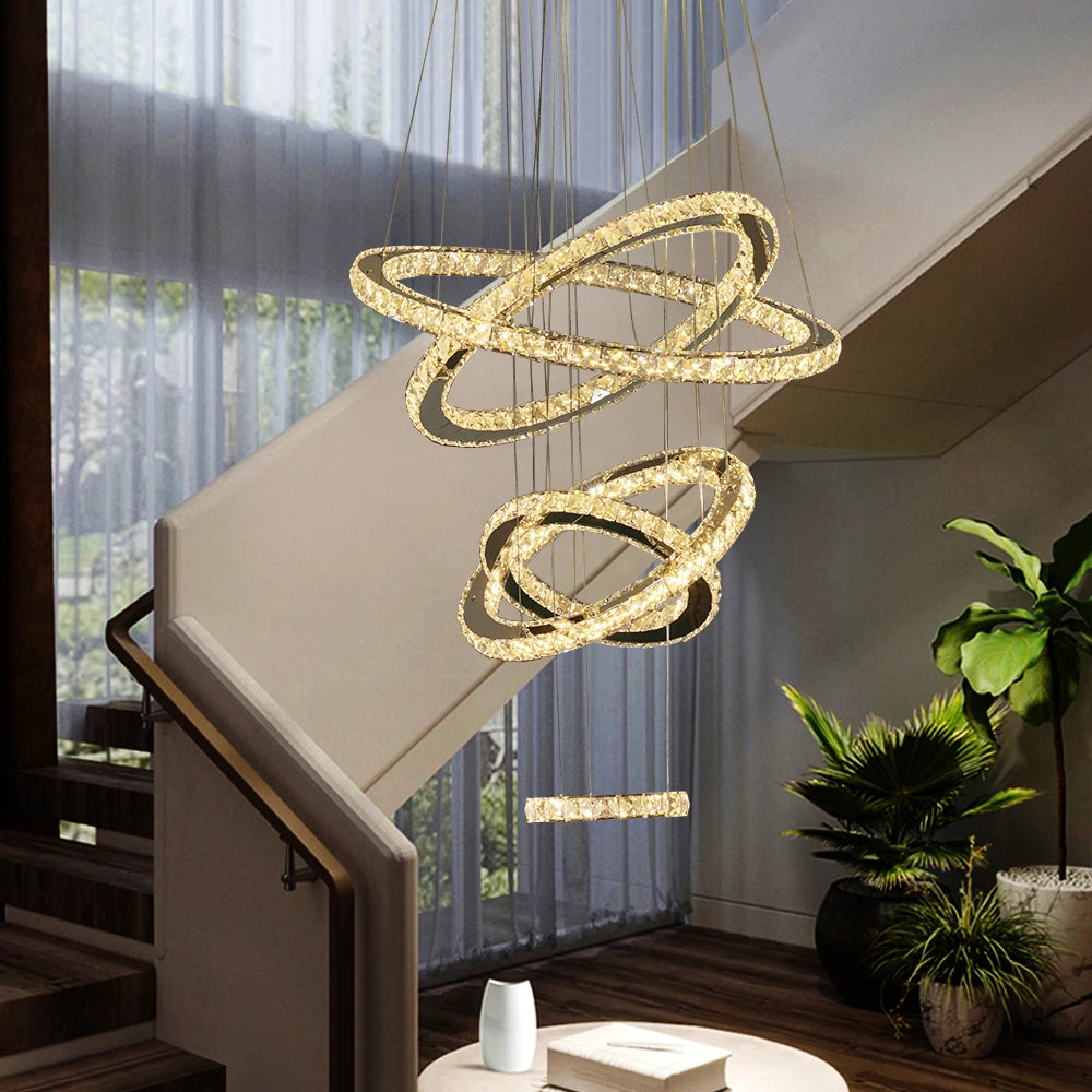 Vinilky Crystal Chandelier Pendant Light Living Room