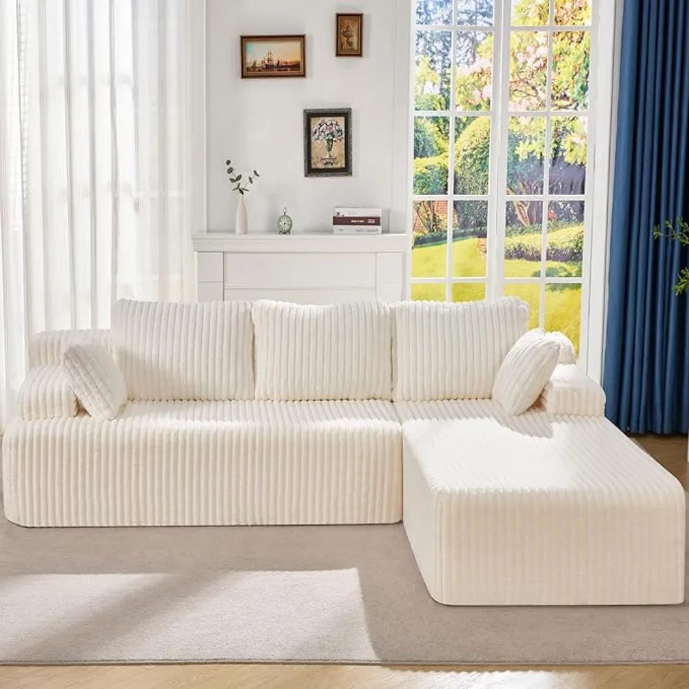 HUANZHUANG Modular Sectional L Shaped Memory Foam Couch