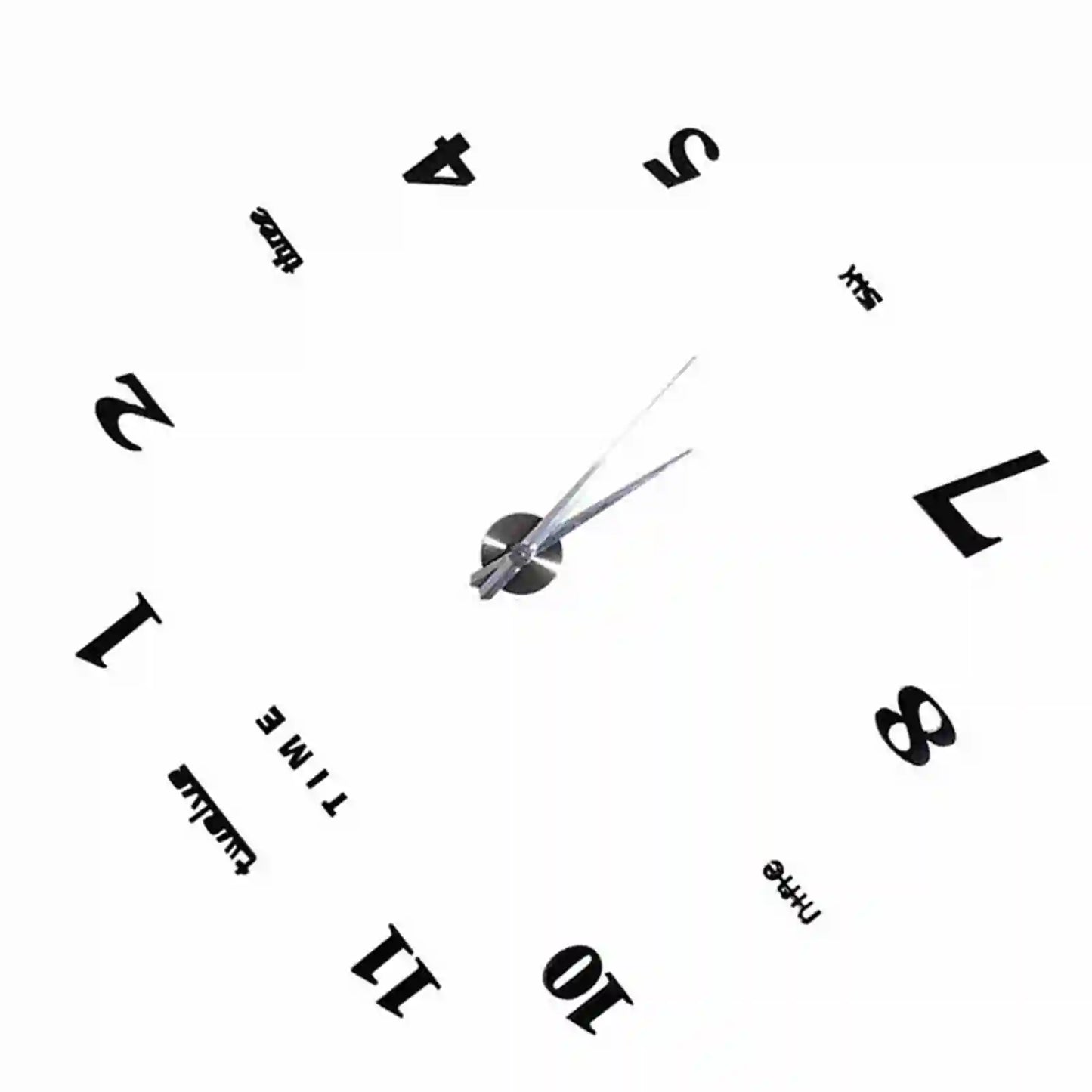 Feature Modern DIY Large Wall Clock Kit Mirror Sticker