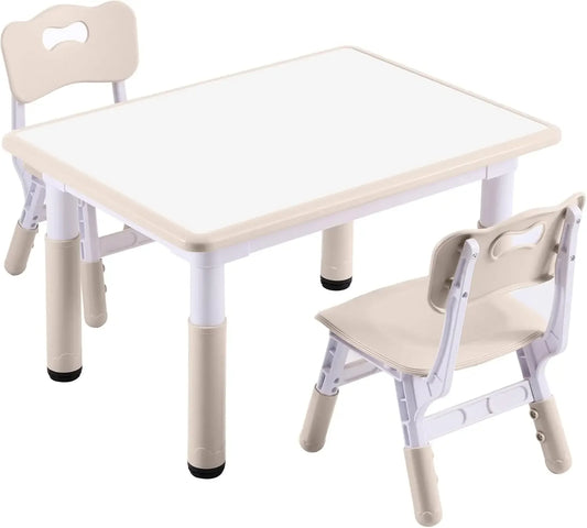 ANGDUO Kids Adjustable Table and Chair Set Graffiti