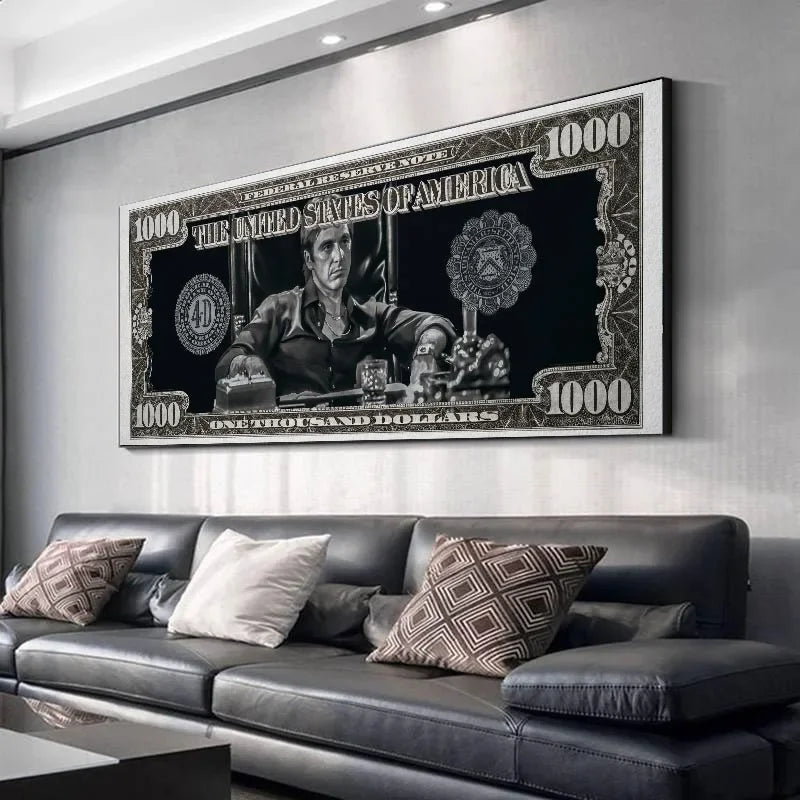 JKPICTURE Scarface Tony Montana Wall Art Canvas Print