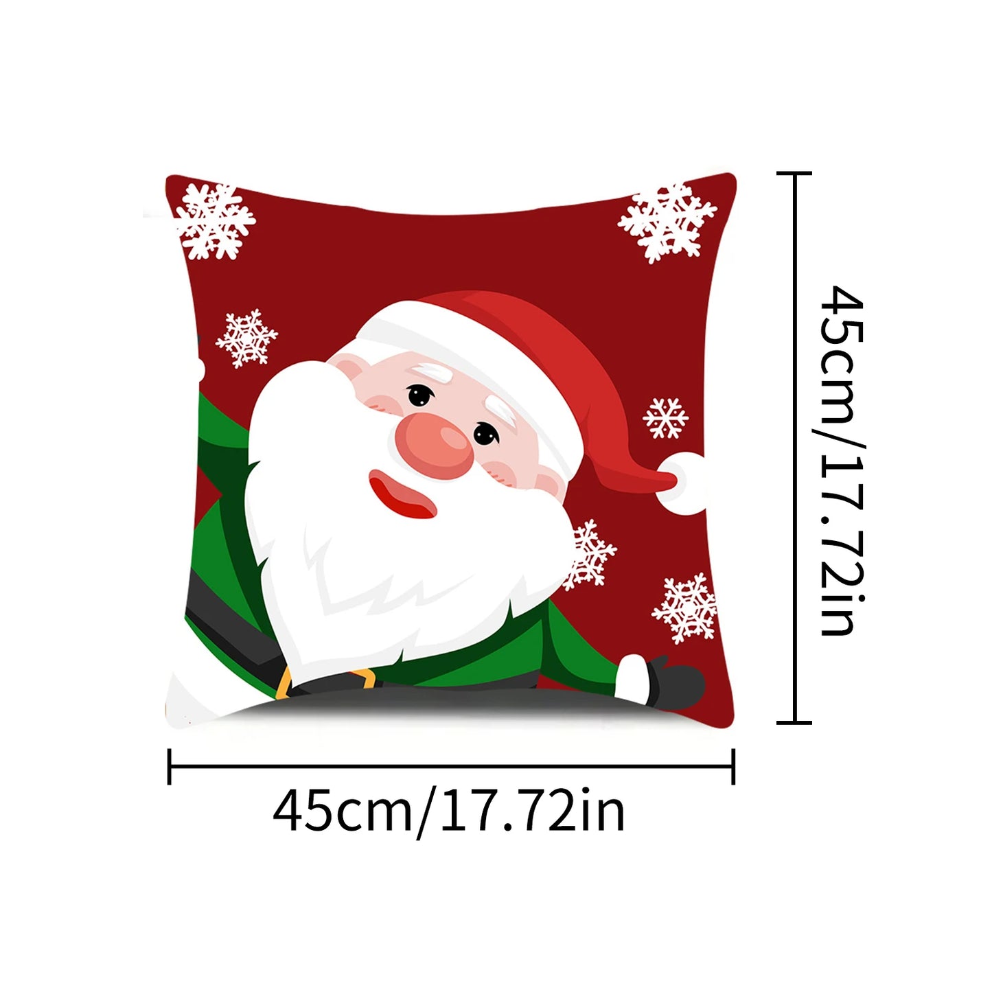 1pcs 2D Christmas Pillow Cover Xmas Party Decoration 2025 Xmas Holiday Santa Claus Pillow Cover Navidad Natal New Year Gift 2026