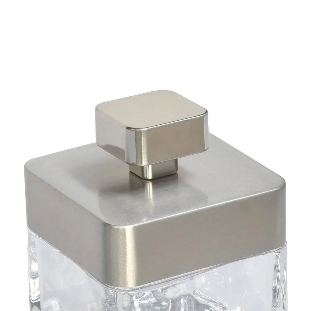 Hign-concerned Metal and Glass Covered Jar Bath Organizer