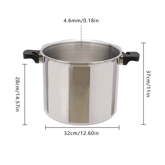 23 Quart Pressure Canner and Cooker with Pressure Gauge 13PSI 90KPA Explosion Proof Safety Valve Extra-Large Size