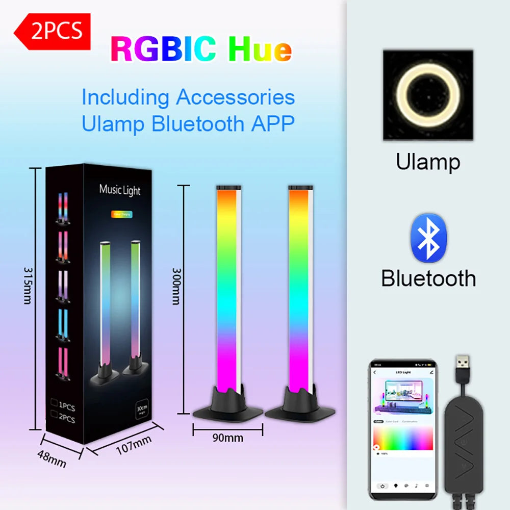 Wiscolor LED Atmosphere Lights RGB Bluetooth WiFi Desk Lamp