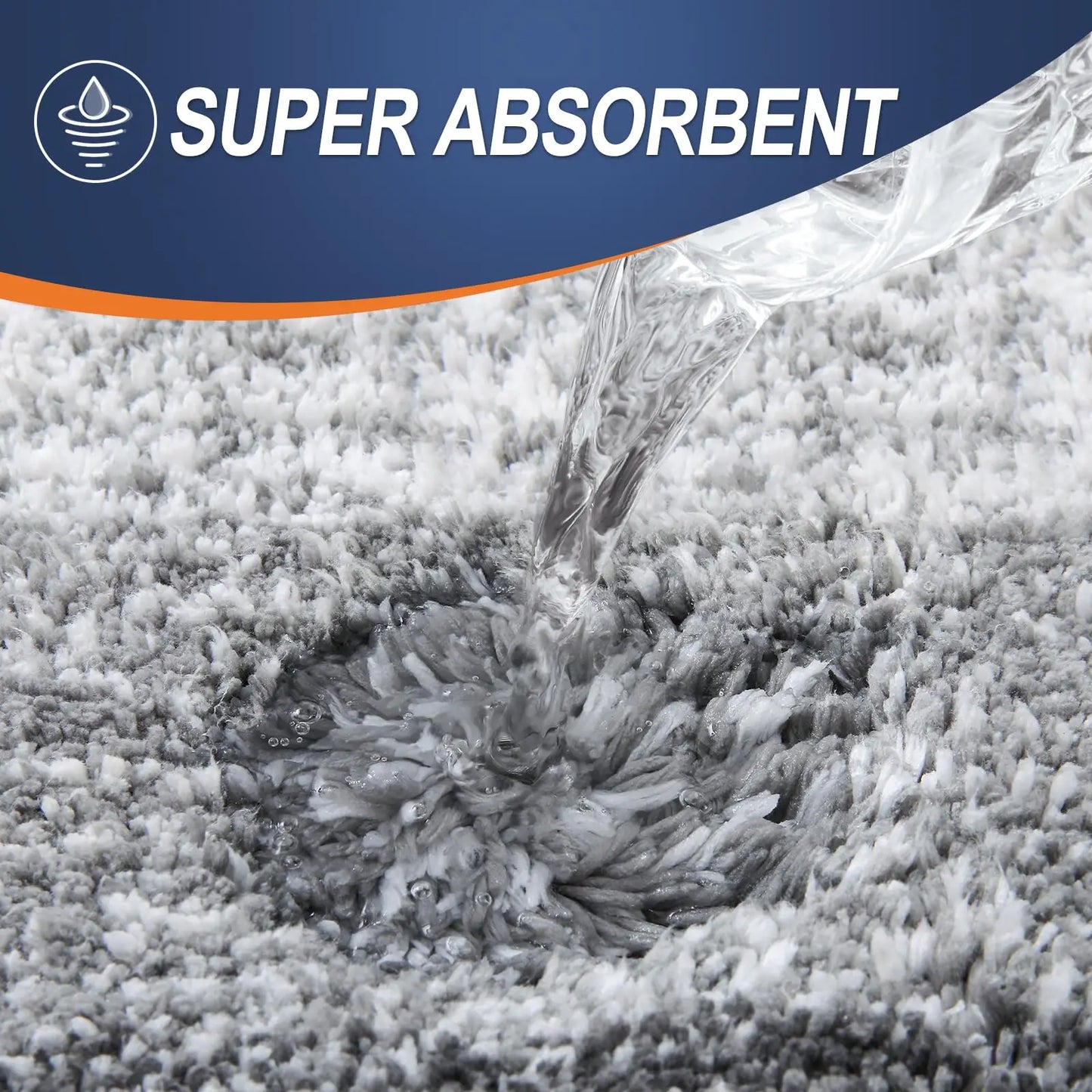 ZUIDIDCN Microfiber Bathroom Rug Anti Slip Quick Dry