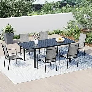 Blackwicker Rattan All Weather Patio Dining Set Tabletop
