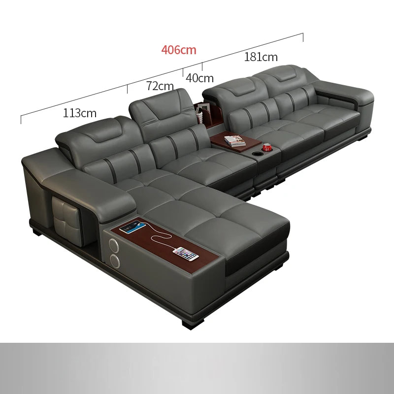 MINGDIBAOCN Genuine Leather Sofa Cama Modern Sleeper