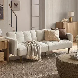 DAFIFY Mid Century Modern Futon Sofa Bed For Small Spaces