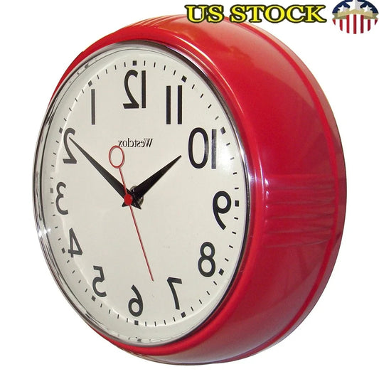 Combination Retro Wall Clock Quartz Analog Timepiece