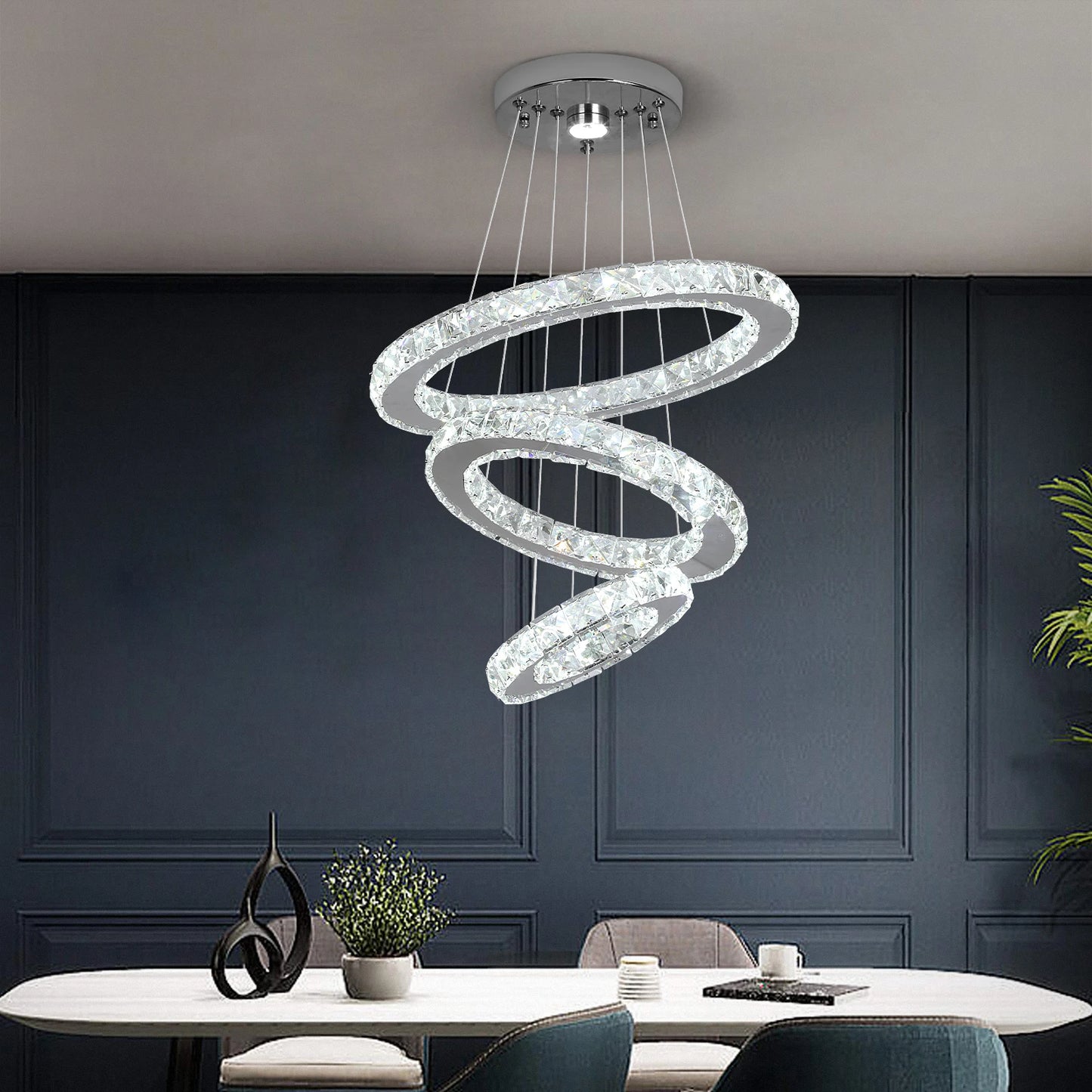 Vinilky Crystal Chandelier Pendant Light Living Room