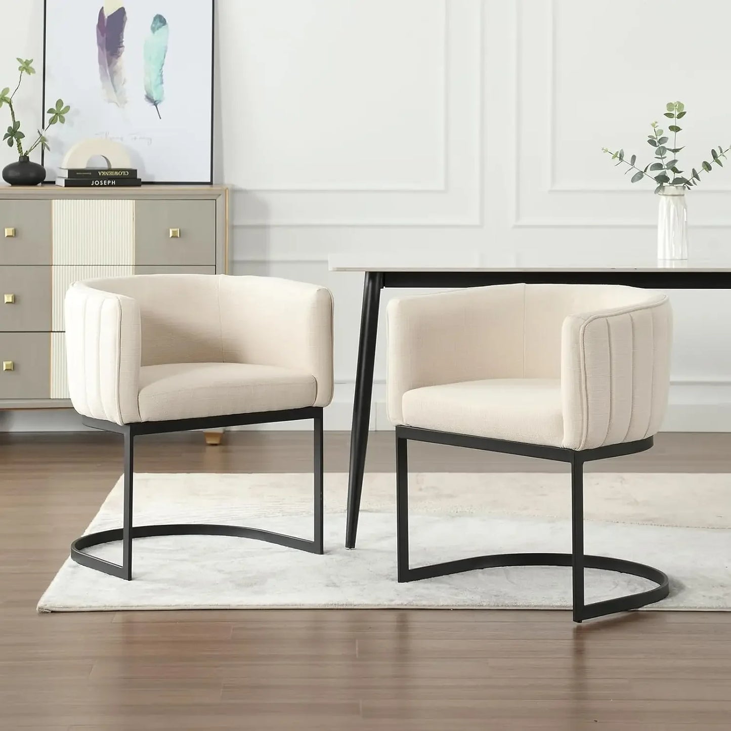 Folded Velvet Dining Chairs Set of 4 With Metal Frame