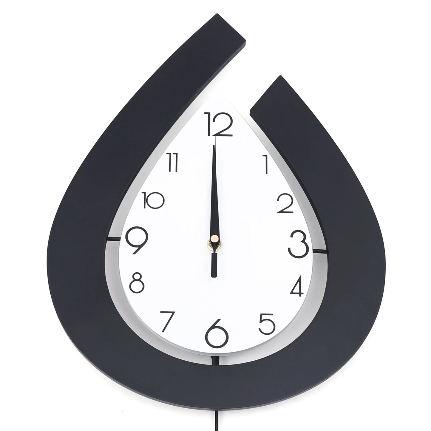 Loyalheartdy Teardrop Swing Wall Clock Modern Pendulum Decor