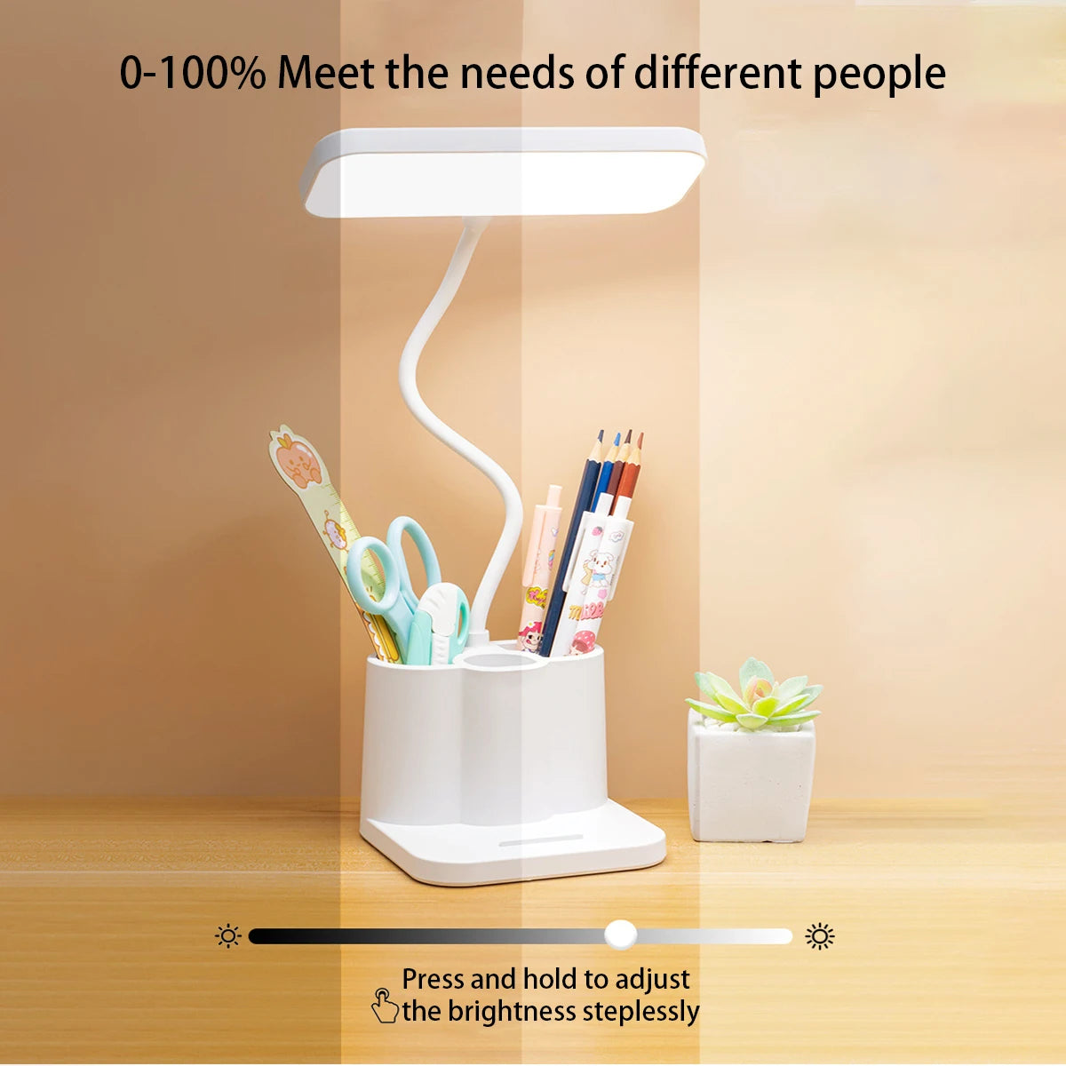 USB LED Table Lamp Eye Protection Three Lighting Modes