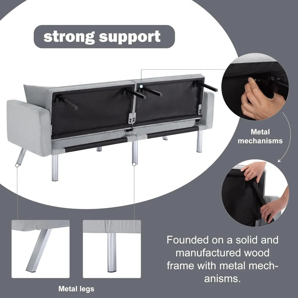 Sichuan Sofa Bed Convertible Couch With Adjustable Backrest