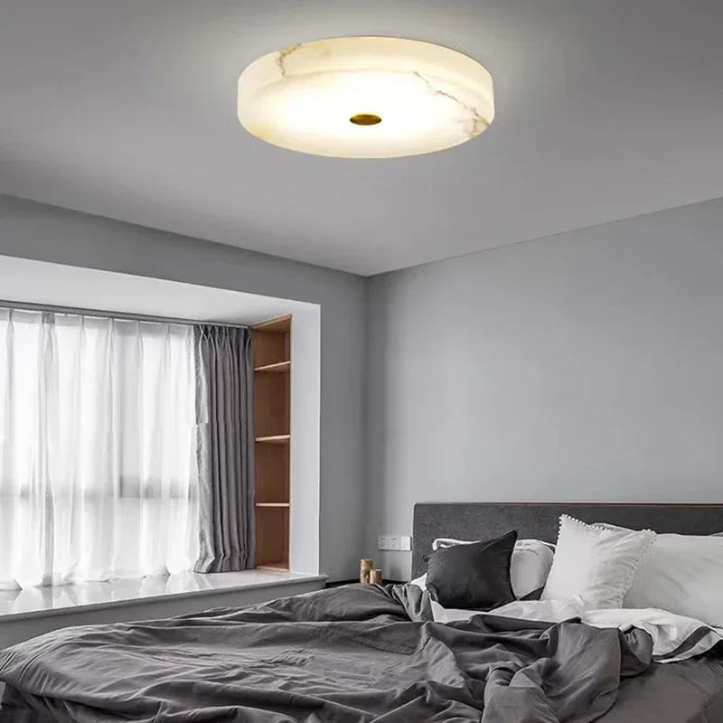 Led Marble Ceiling Chandelier Modern Home Decor Lamp