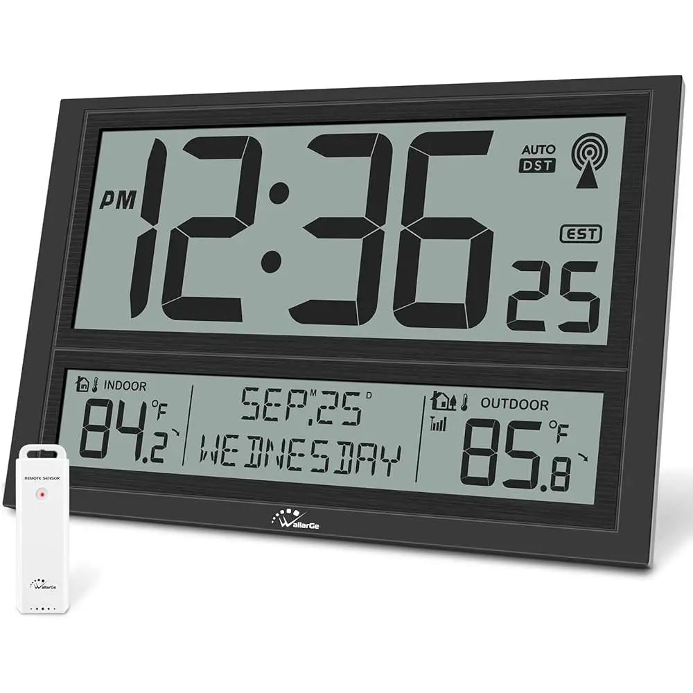 Dutrieux Atomic Clock Battery Operated Indoor Outdoor Temp