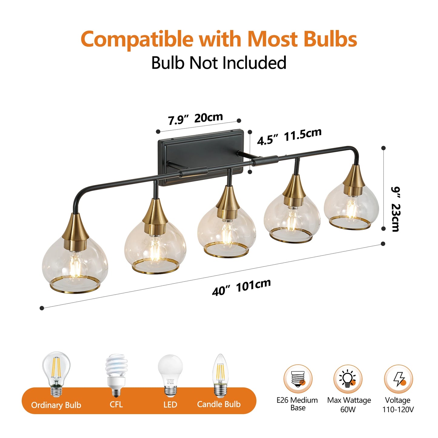ARLGSITE Modern Vanity Wall Sconce Industrial Lamp Fixture