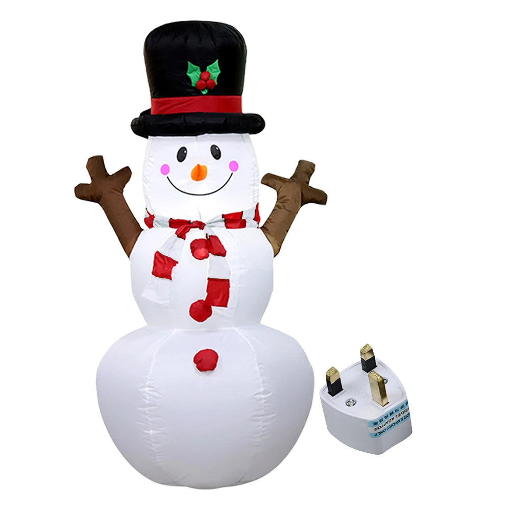 LED Inflatable Cartoon Model Decor Festival Theme Cute Air Blown Up  Christmas Dolls Decor for Xmas Garden Party Decor