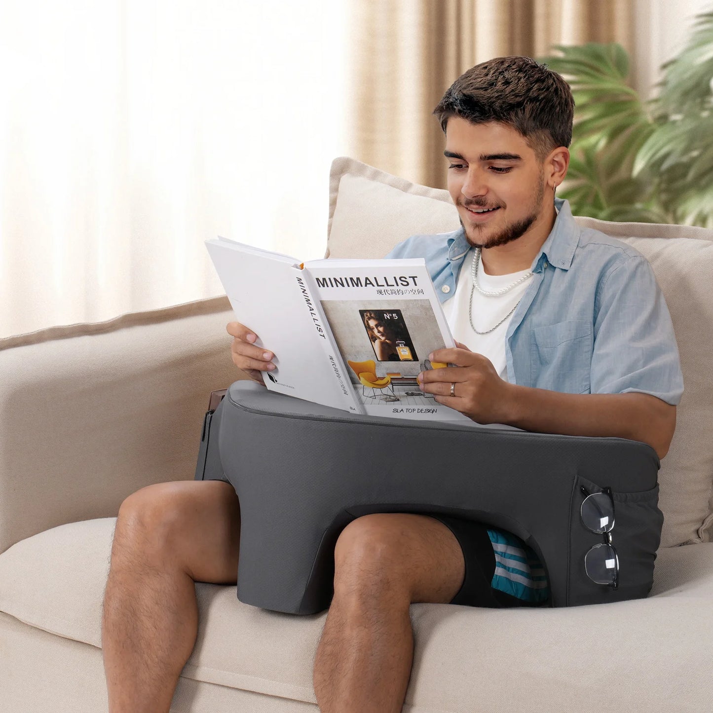 Aramox Gaming Reading Pillow Ergonomic Memory Foam