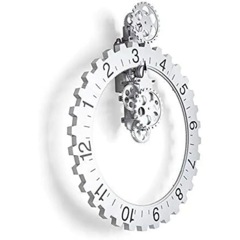 Hign-concerned Big Wheel Hour Wall Clock Modern Centerpiece