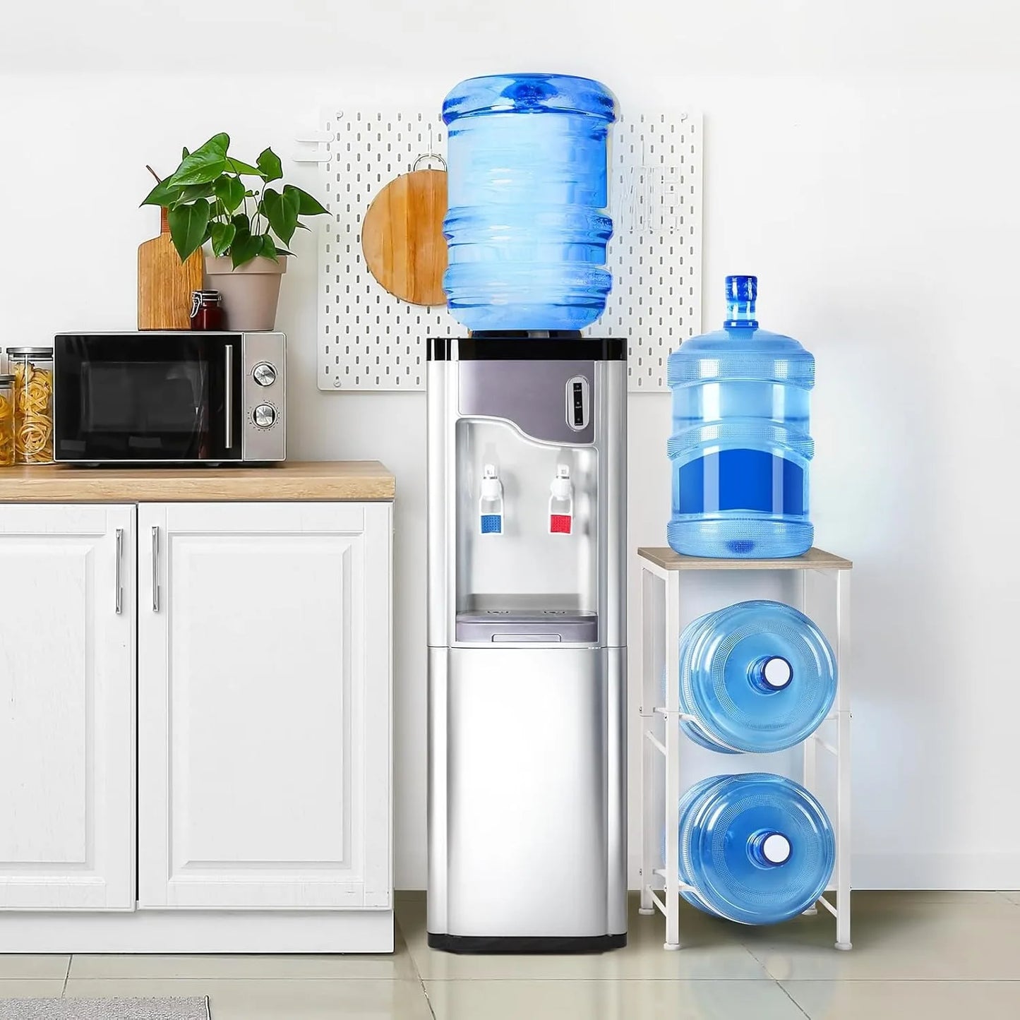 Hignconcerned 2 Tier Water Bottle Rack For 5 Gallon Jugs